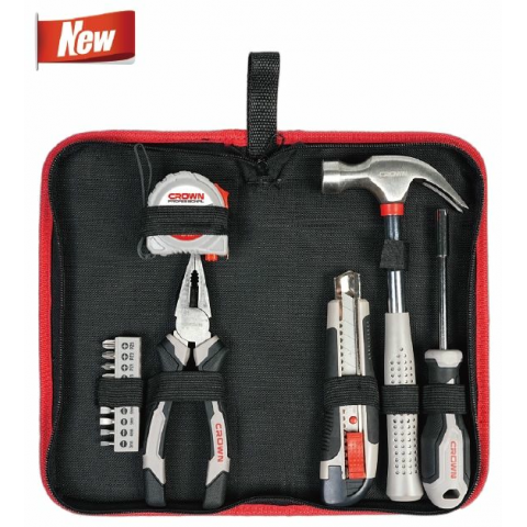 Набор ручного инструмента бытовой (холщовая сумка) CROWN CPHTS-TXA15