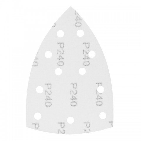 Треугольник абразивный на ворc. подложке под "липучку", перф., P 240, 150х150х100 мм, 5 шт. Denzel