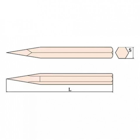 Пробойник заостренный искробезопасный 18х200 мм