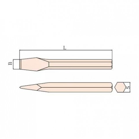 Зубило шестигранное искробезопасное 35х500 мм