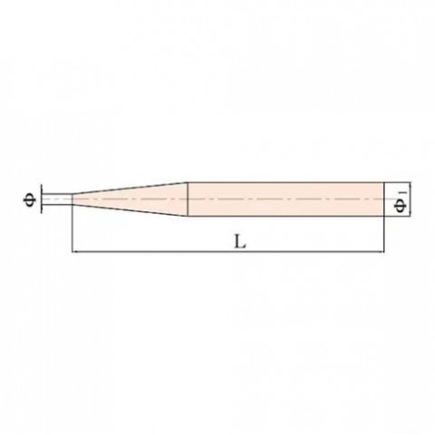 Выколотка коническая искробезопасная 5х150 мм