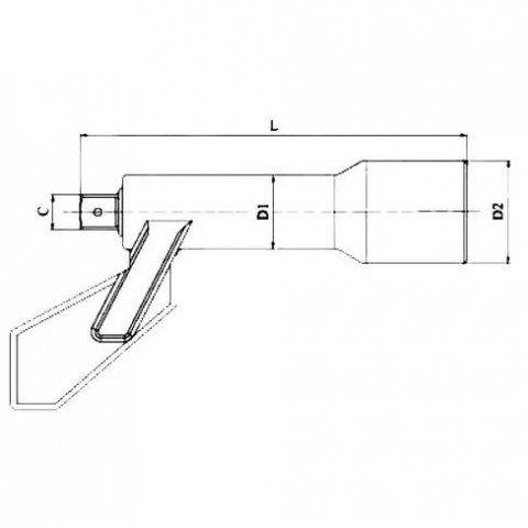 Удлинитель для мультипликатора; 3/4”; 230 мм