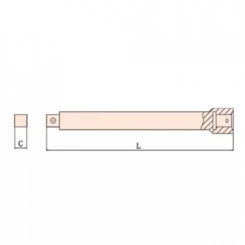 Удлинитель искробезопасный 1/2" 100 мм