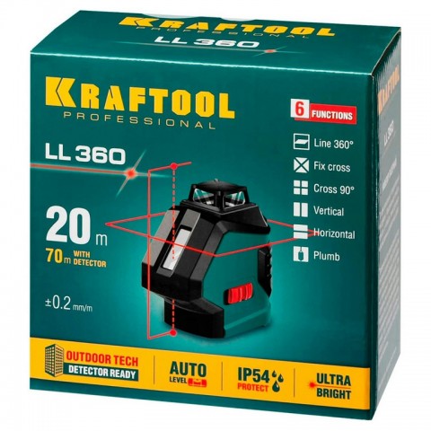 Нивелир лазерный KRAFTOOL LL360 34645