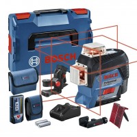 Лазерный линейный нивелир Bosch GLL 3-80C Professional + держатель BM 1 + приемник LR 7 + кейс L-boxx 0601063R05