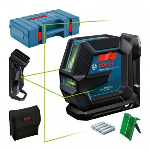 Лазерный нивелир Bosch GLL 2-15G Professional + LB10 + клипса + кейс 0601063W02