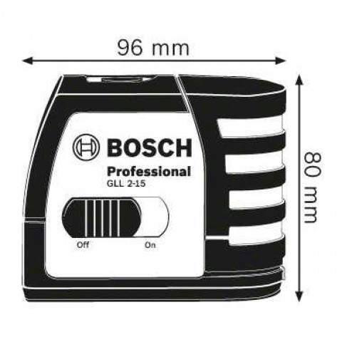 Линейный лазерный нивелир Bosch GLL 2-15 Professional 0601066E02