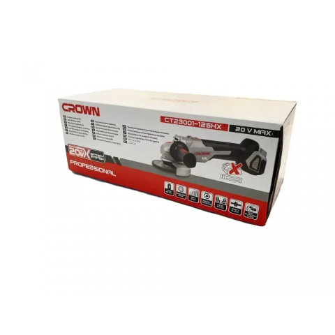 Аккумуляторная углошлифовальная машина BL CROWN CT23001-125HX