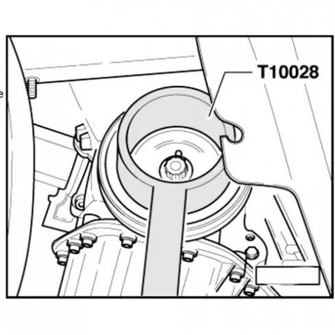 Приспособление для фиксации шкива коленвала VAG T10028