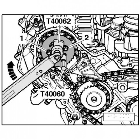 Набор фиксаторов для дизельных двигателей VW-Audi V6 (2.7, 3.0) V8 (4.0, 4.2) со съемником помпы